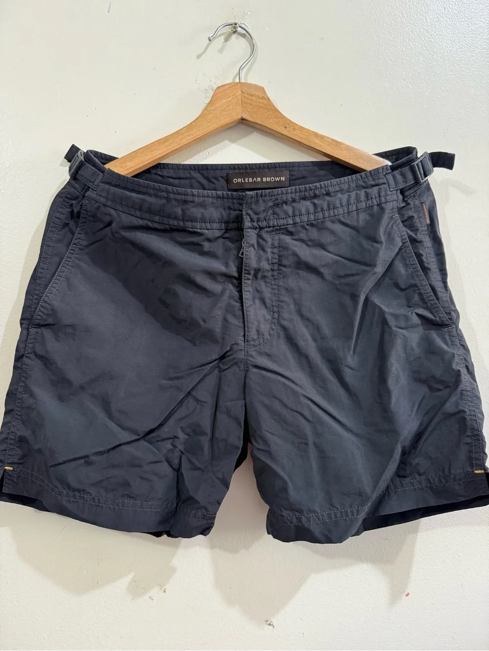 Orlebar Brown Navy Hybrid Swim Shorts with Side Adjusters